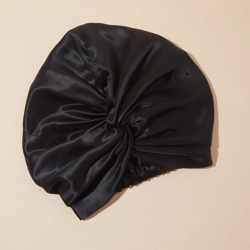 Gorro de Seda de Morera Estándar - Negro Noche